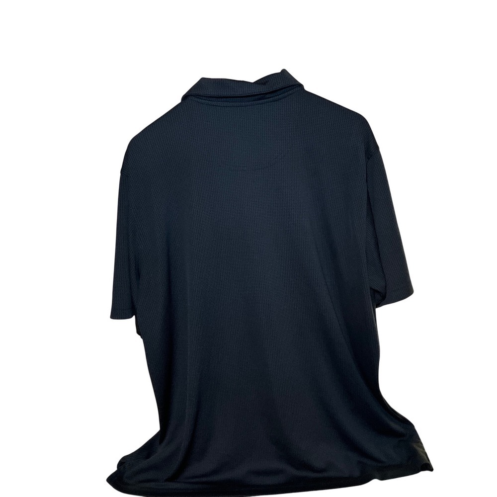 Bolle Mens Size XXL Performance Golf Polo Shirt Black Textured Short Sleeve - Picture 4 of 6
